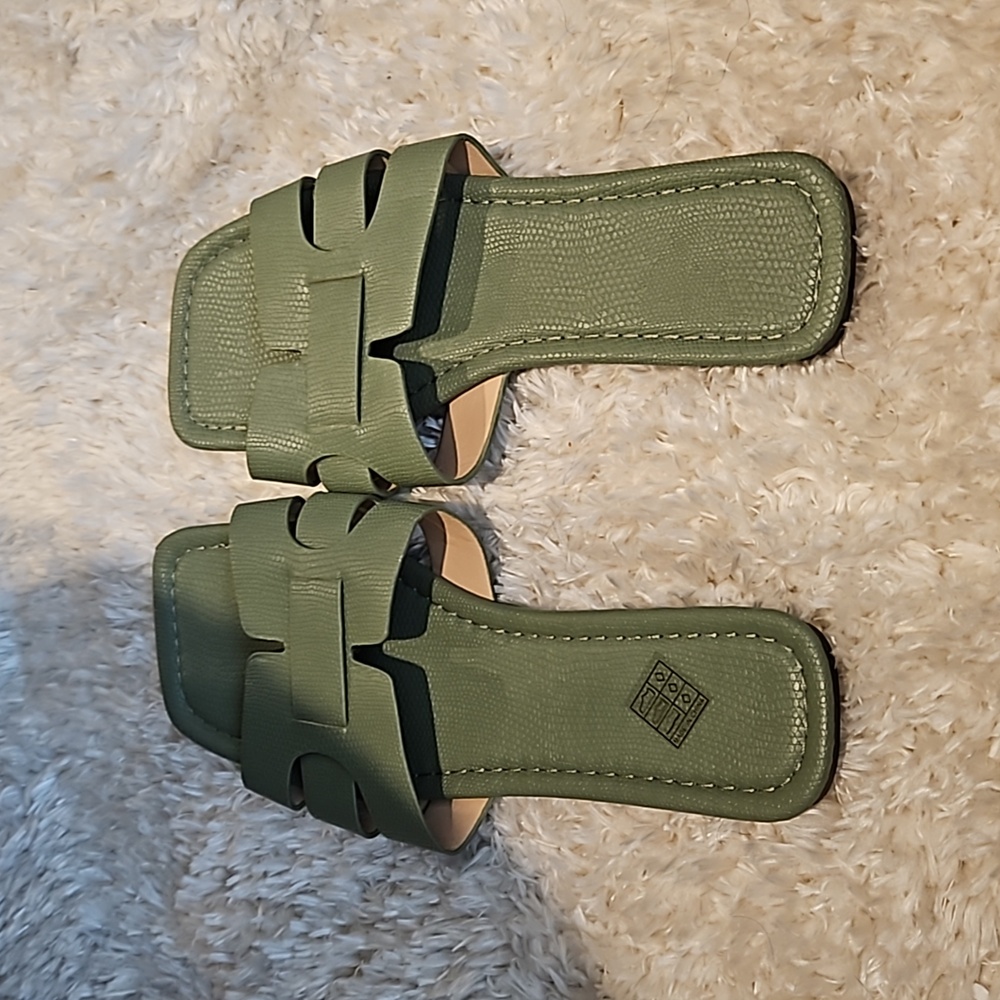 Green sandals